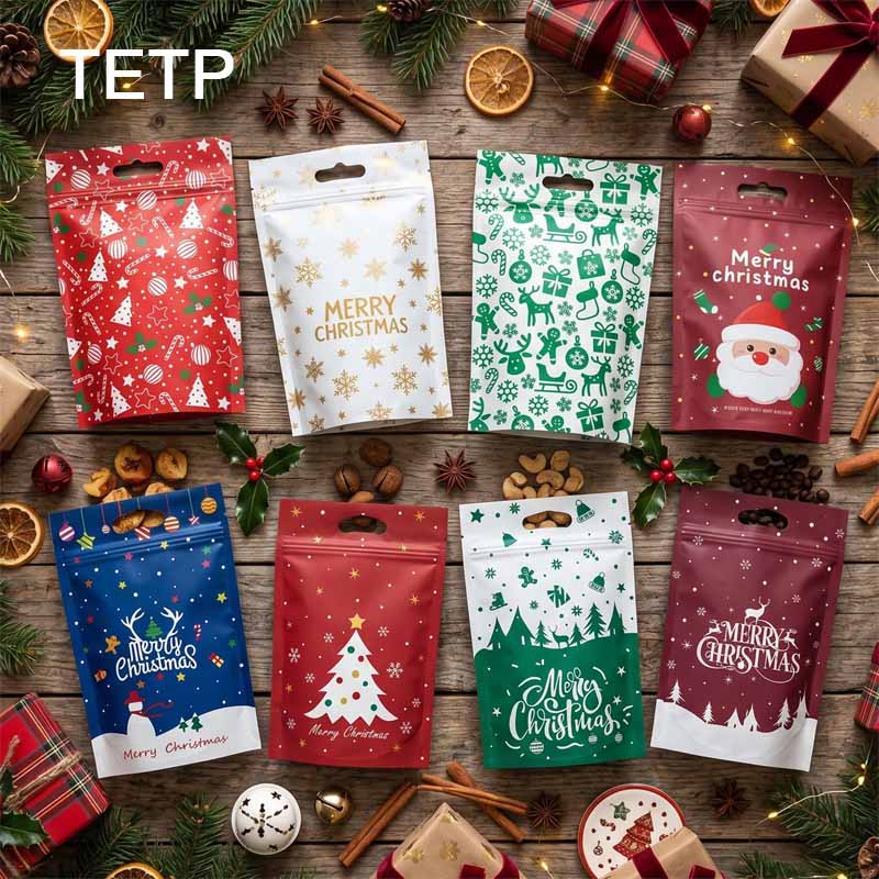 Xmas Food Snacks - TETP Xmas Cartoon Self‑Sealing Zipper Bag