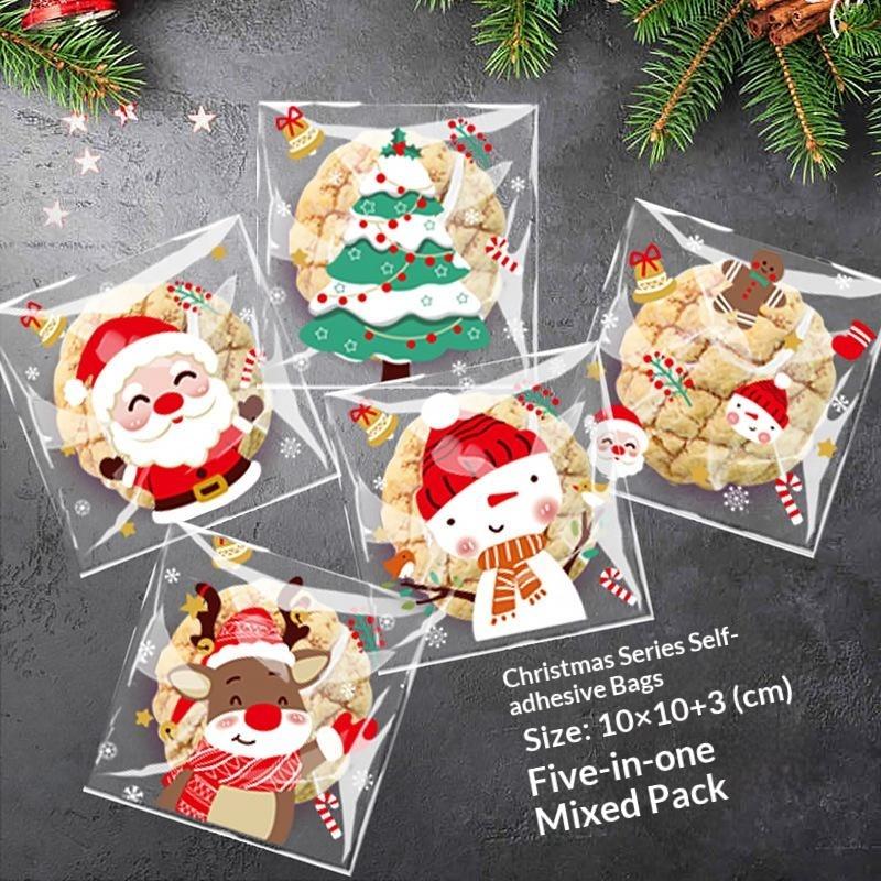 100pcs Christmas Self Adhesive - đánh giá và giá Xmas Food Snacks