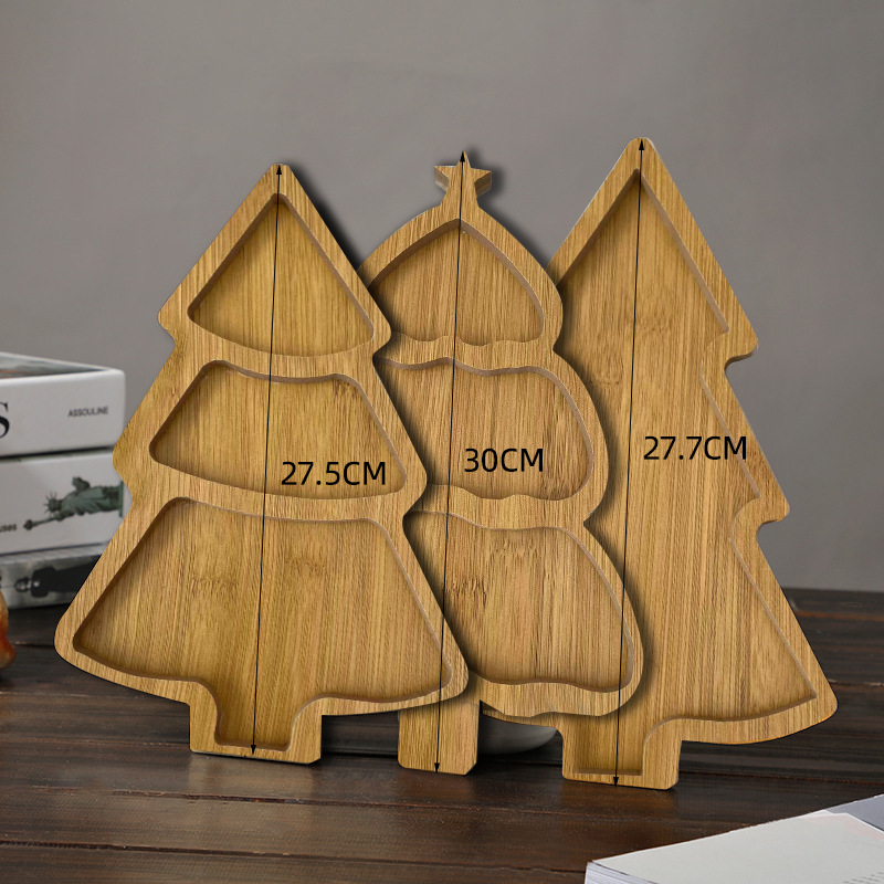 Christmas Plate Wooden Tray Xm - đánh giá và giá Xmas Food Snacks