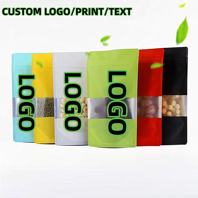 100PCS Foil Window Ziplock Bag - đánh giá và giá Xmas Food Snacks