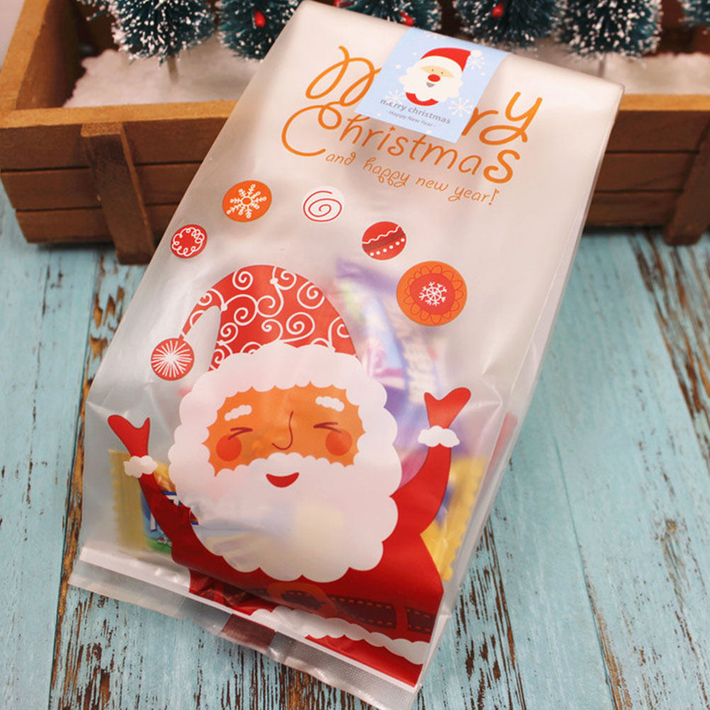 50Pcs Xmas Santa Cookies Bags  - đánh giá và giá Xmas Food Snacks