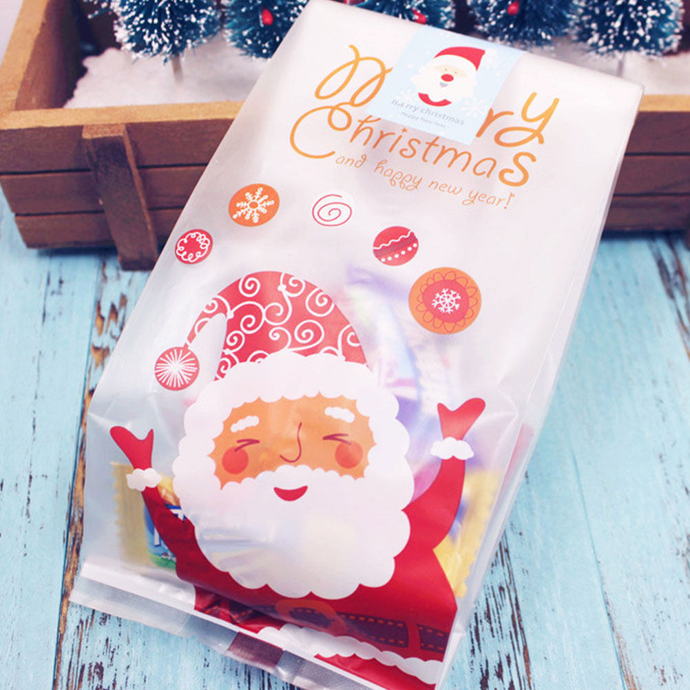 50Pcs Xmas Santa Cookies Bags  - đánh giá và giá Xmas Food Snacks