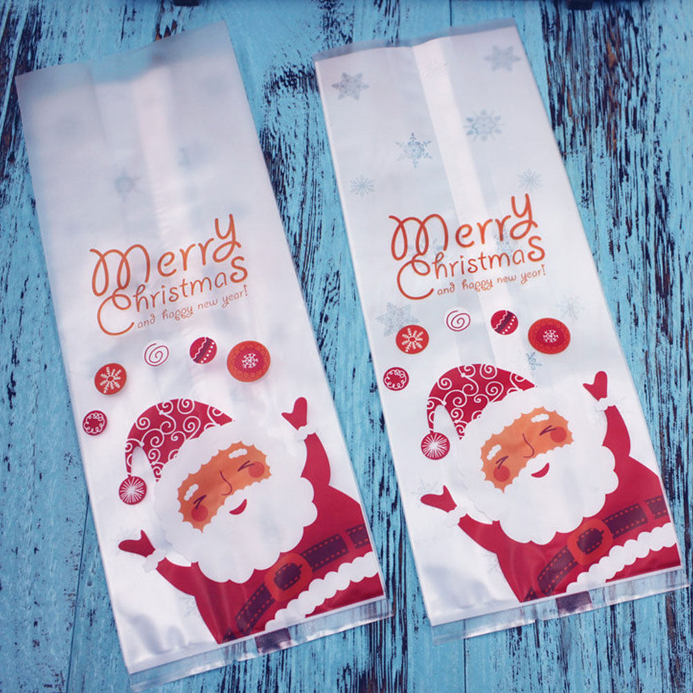 50Pcs Xmas Santa Cookies Bags  - đánh giá và giá Xmas Food Snacks
